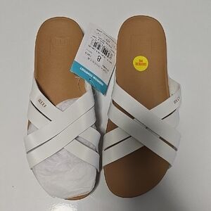 Reef NWT White Crisscross Slide Sandals for Women Size 8